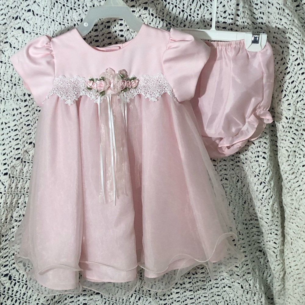 Vintage Rare Editions Toddler Girl’s Pink Special Occasion Dress Size 24M